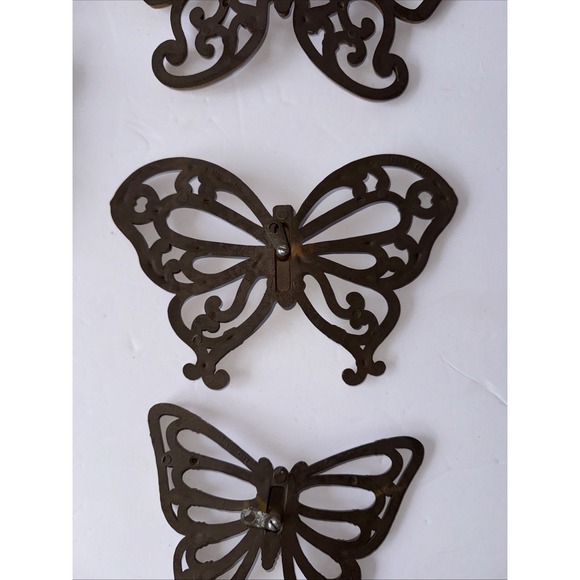 Vtg Syroco Butterfly WallDecor Plastic Resin Hang 1978 Retro Boho Brown 70s core - Picture 7 of 8